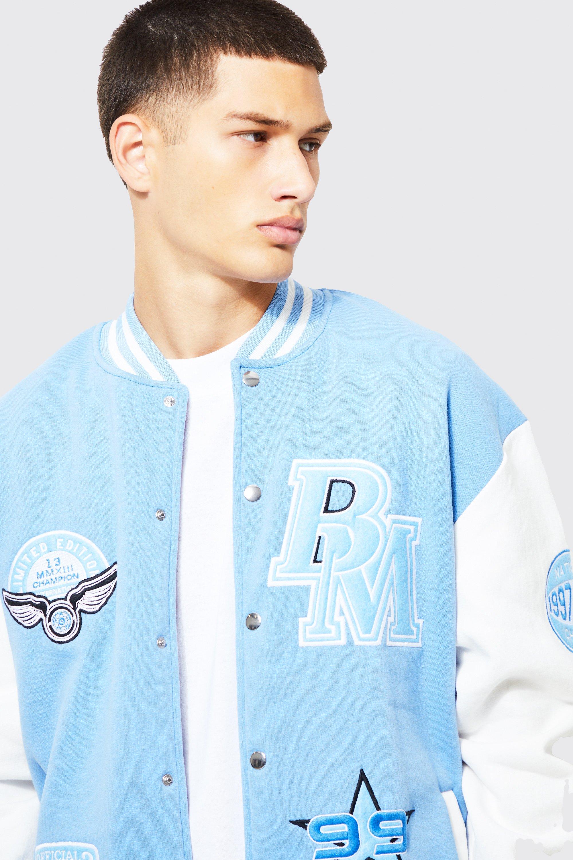 Light blue varsity on sale jacket